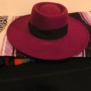 Purple Wide Brim Bolero Hat